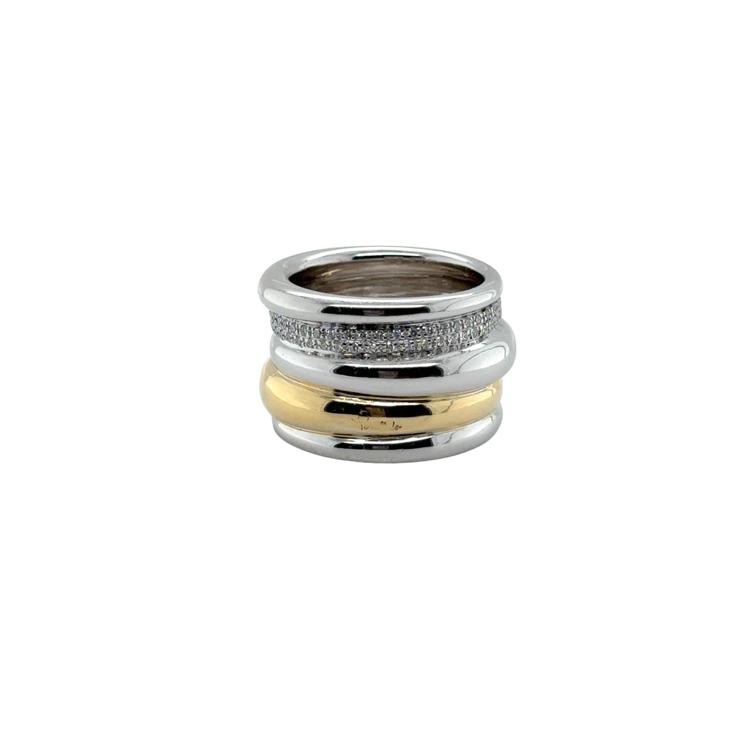 Pomellato - Bague Tubolare - 2 ors et Diamants