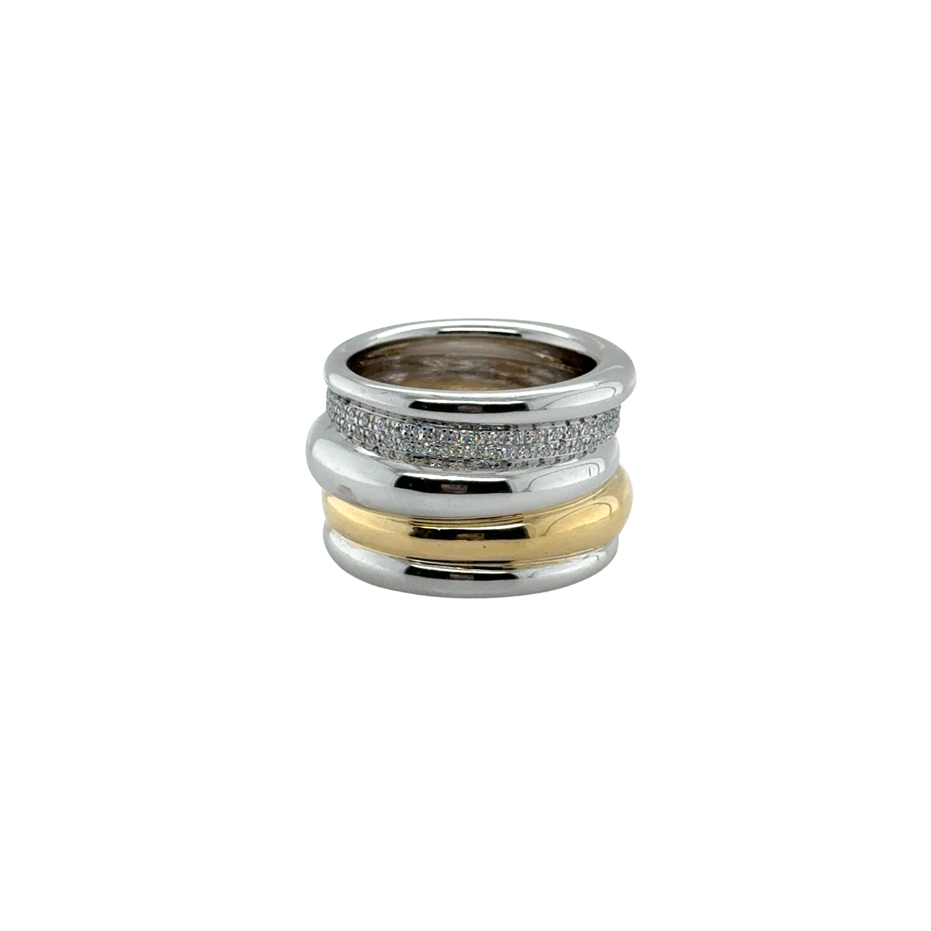 Pomellato - Bague Tubolare - 2 ors et Diamants