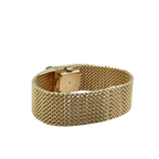 Bracelet Montre Ruban Tressé - Or jaune et Diamants