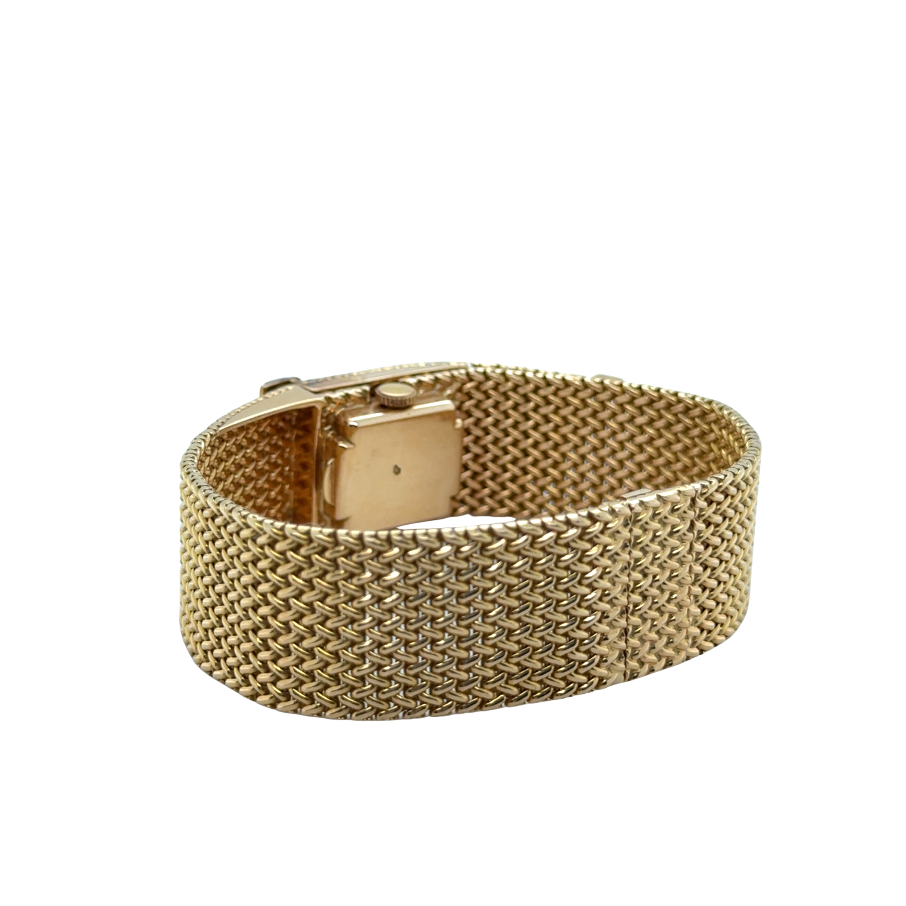 Bracelet Montre Ruban Tressé - Or jaune et Diamants