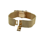 Bracelet Montre Ruban Tressé - Or jaune et Diamants