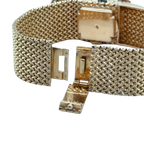 Bracelet Montre Ruban Tressé - Or jaune et Diamants