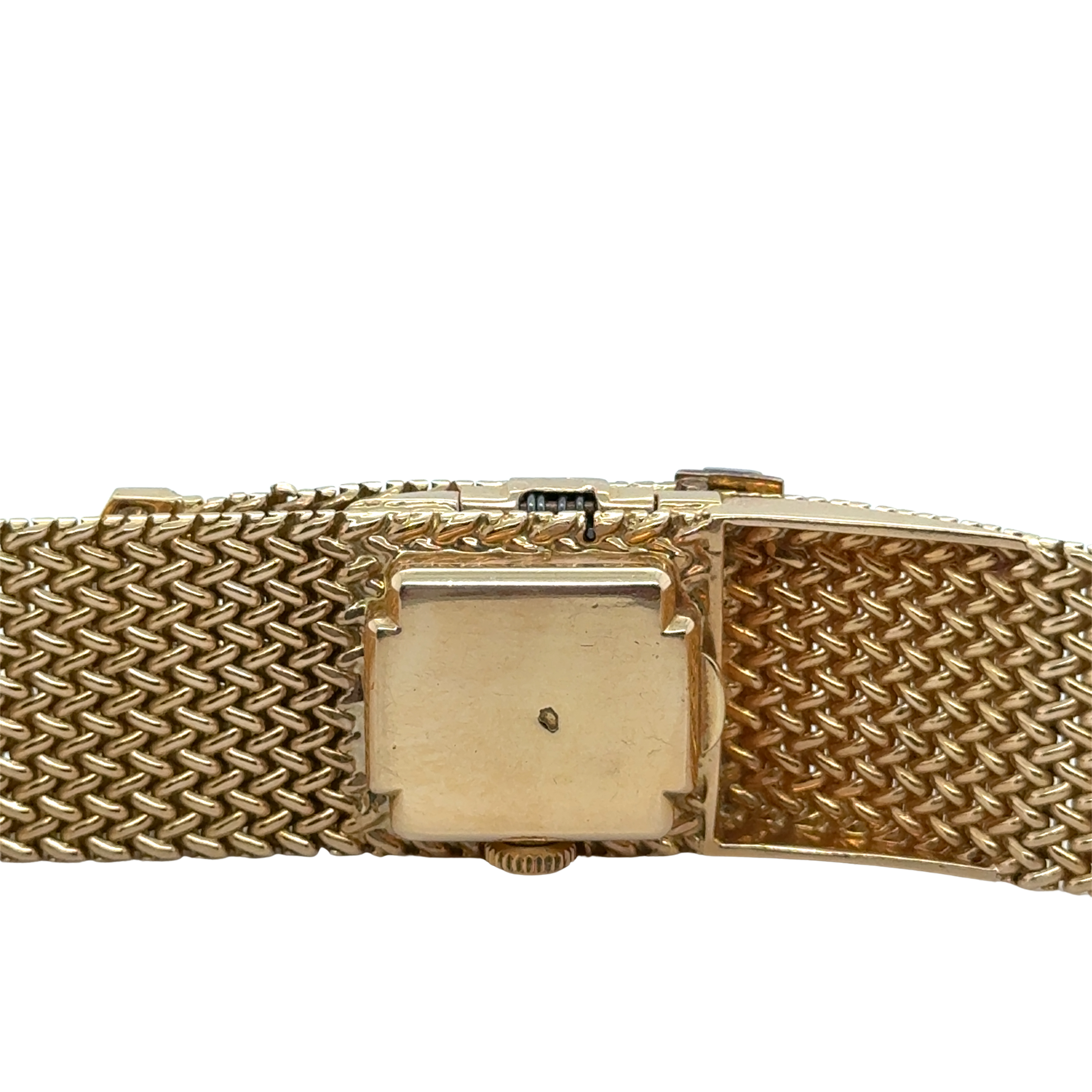 Bracelet Montre Ruban Tressé - Or jaune et Diamants