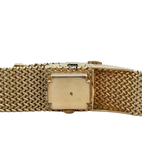 Bracelet Montre Ruban Tressé - Or jaune et Diamants