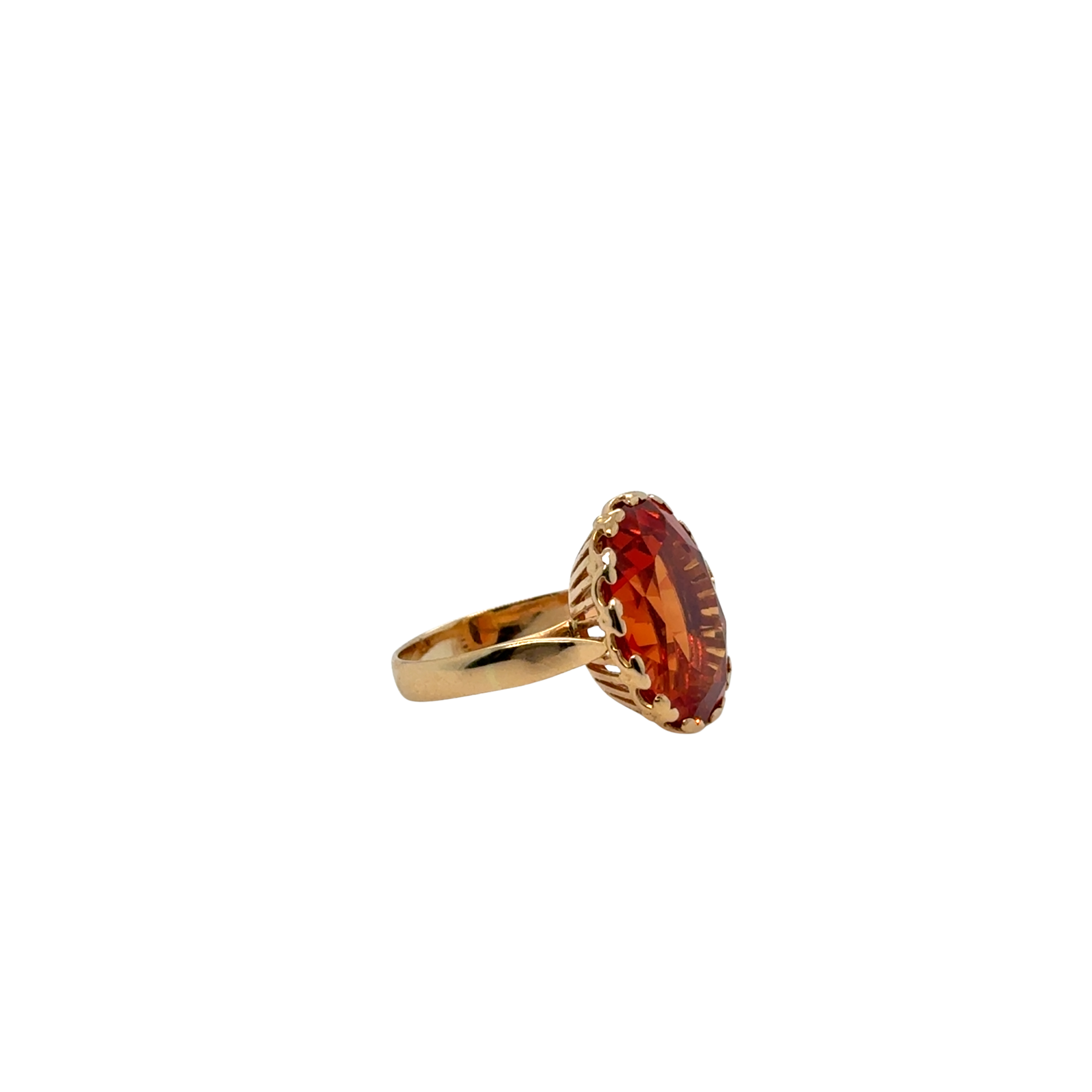 Bague Or Jaune - Quartz Fumé