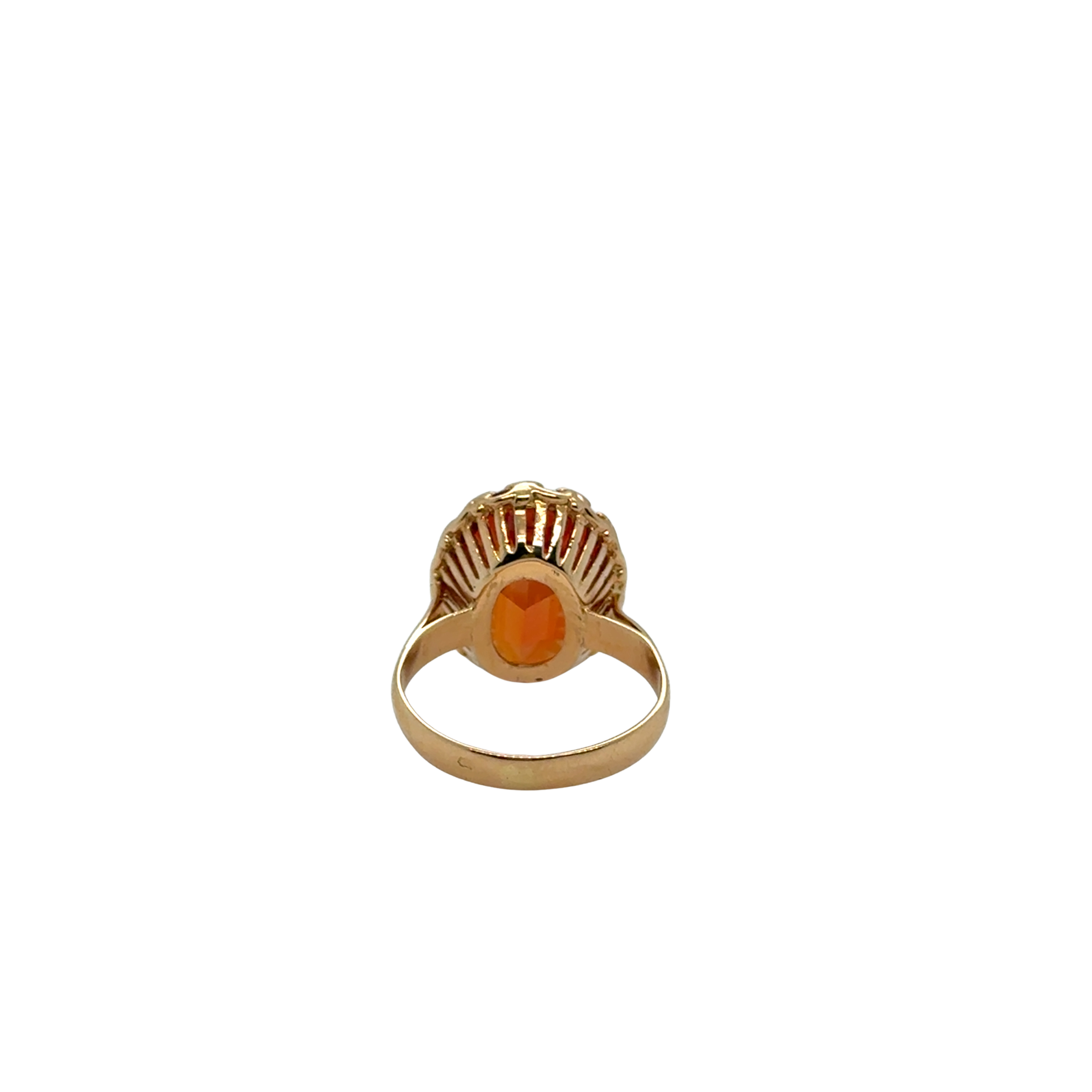Bague Or Jaune - Quartz Fumé