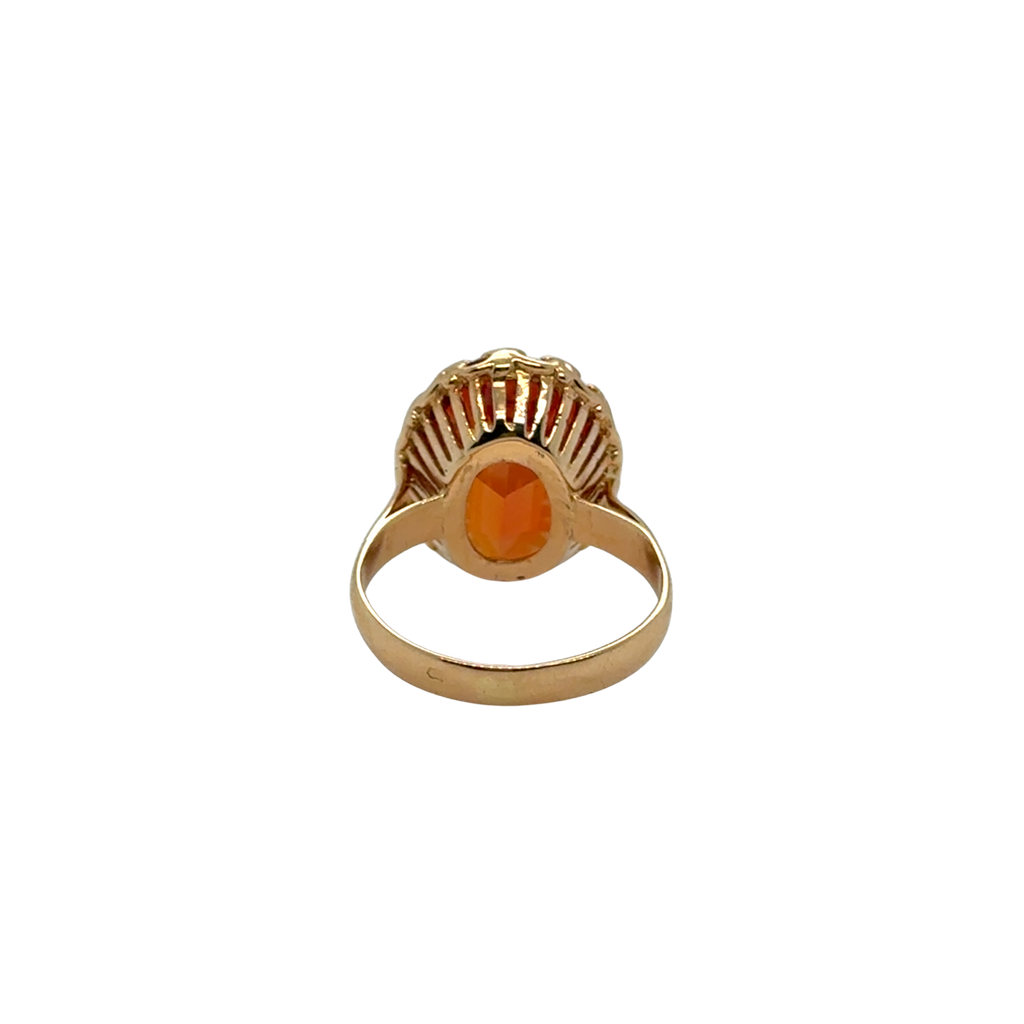 Bague Or Jaune - Quartz Fumé