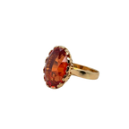 Bague Or Jaune - Quartz Fumé