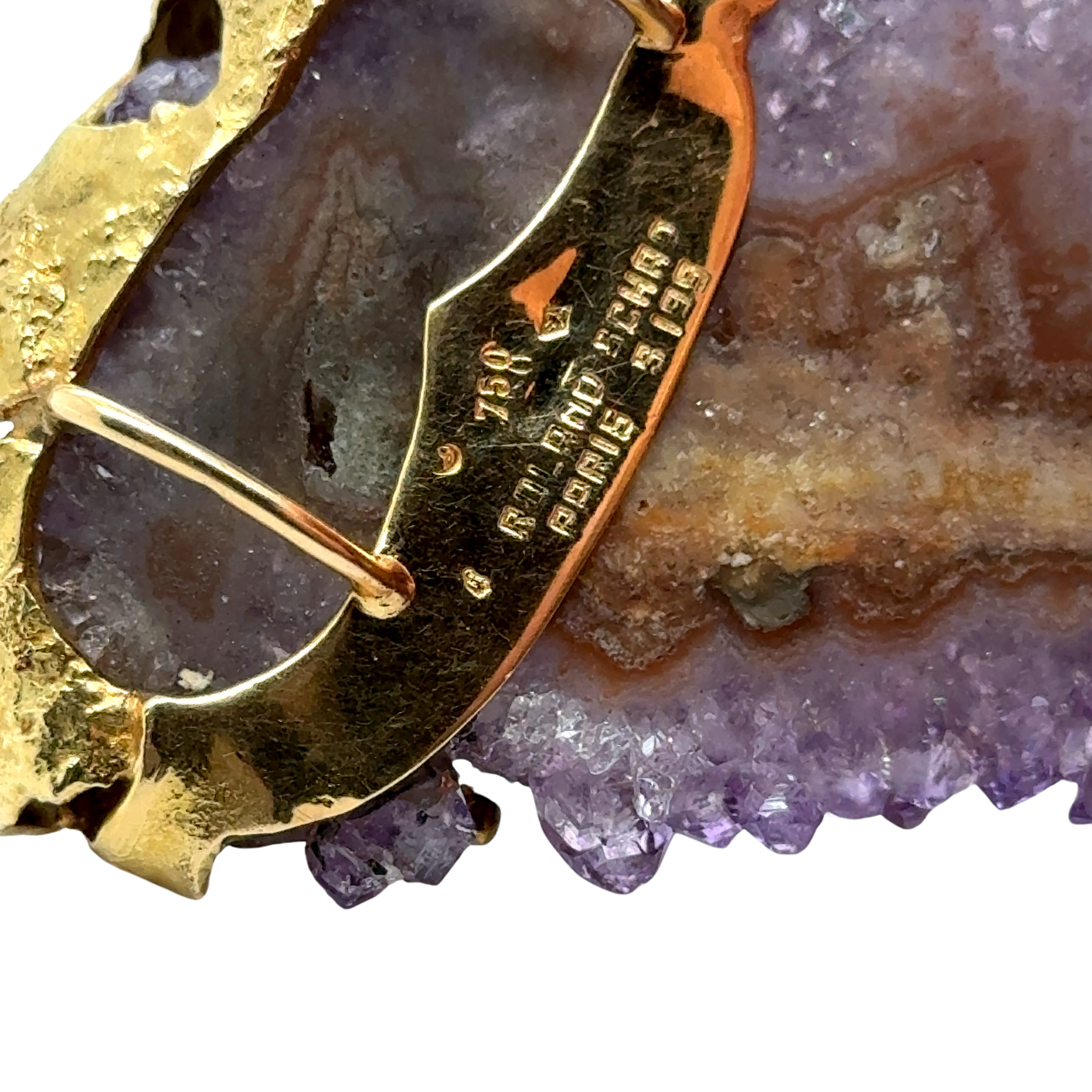 Roland Schad - Pendentif Or jaune et améthyste