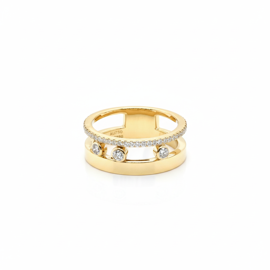 Messika - Bague Move Romane - Or jaune et diamants