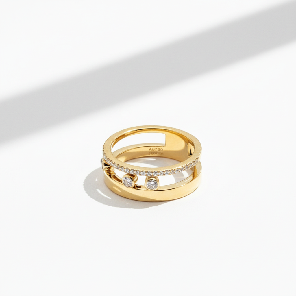 Messika - Bague Move Romane - Or jaune et diamants