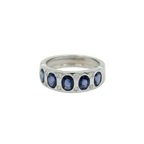 Bague Or Blanc - Saphirs et Diamants
