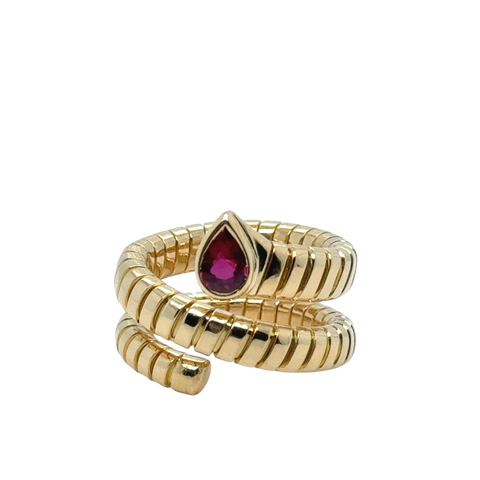 Bulgari - Bague Serpenti Or jaune et Tourmaline