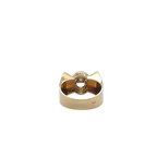 Tank Ring - Yellow Gold and Platinum - Diamonds