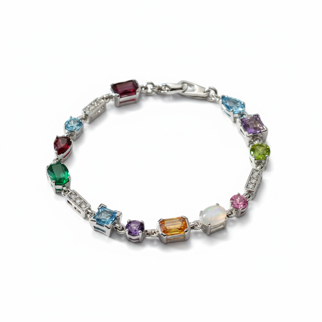 Bracelet Tutti frutti Or blanc