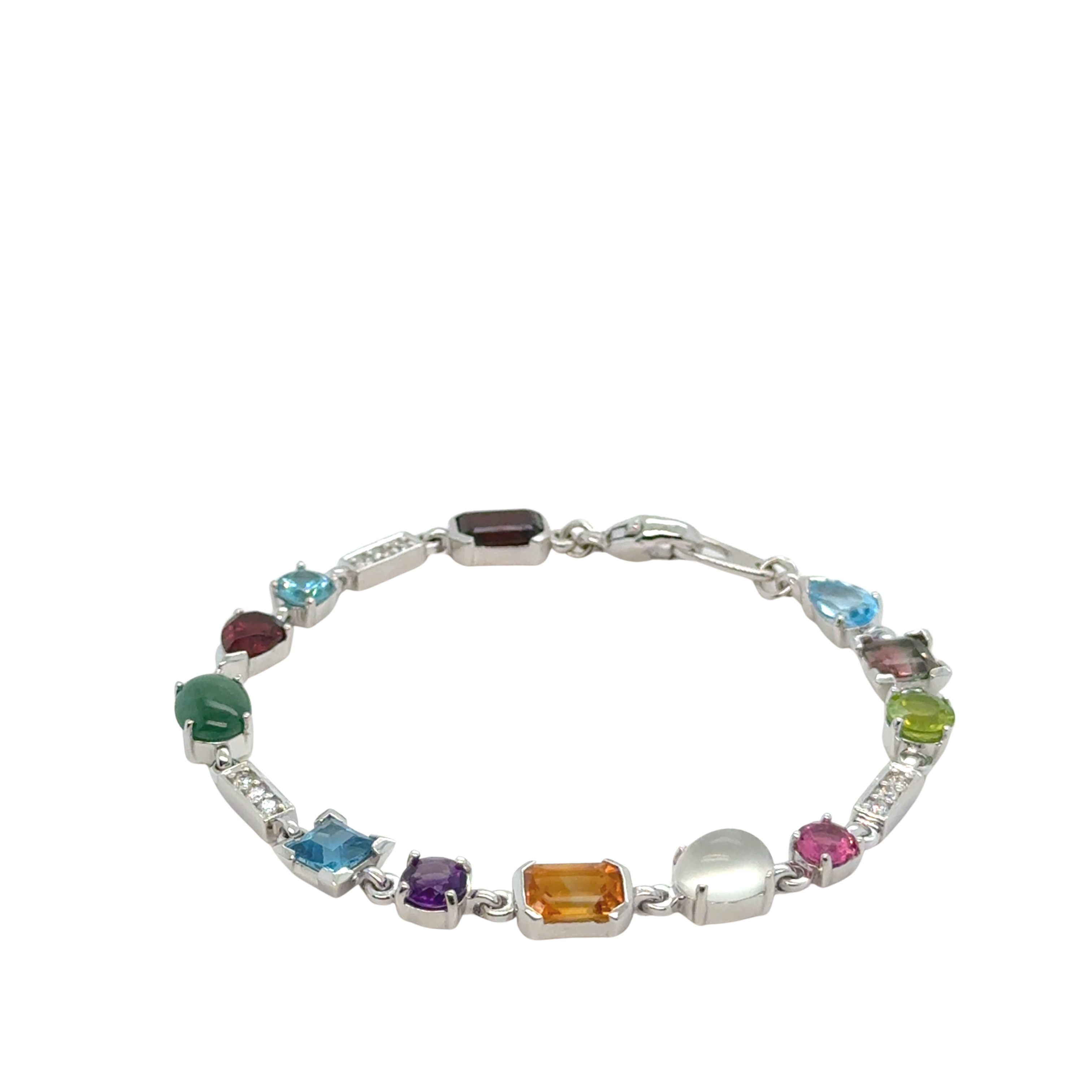 Bracelet Tutti frutti Or blanc