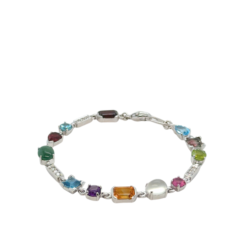 Bracelet Tutti frutti Or blanc