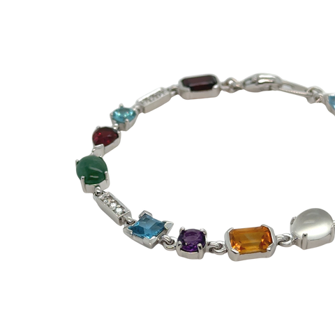 Bracelet Tutti frutti Or blanc