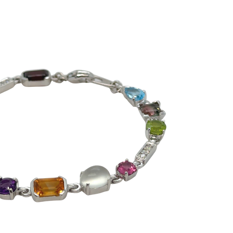Bracelet Tutti frutti Or blanc