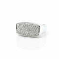 White gold signet ring - Diamonds