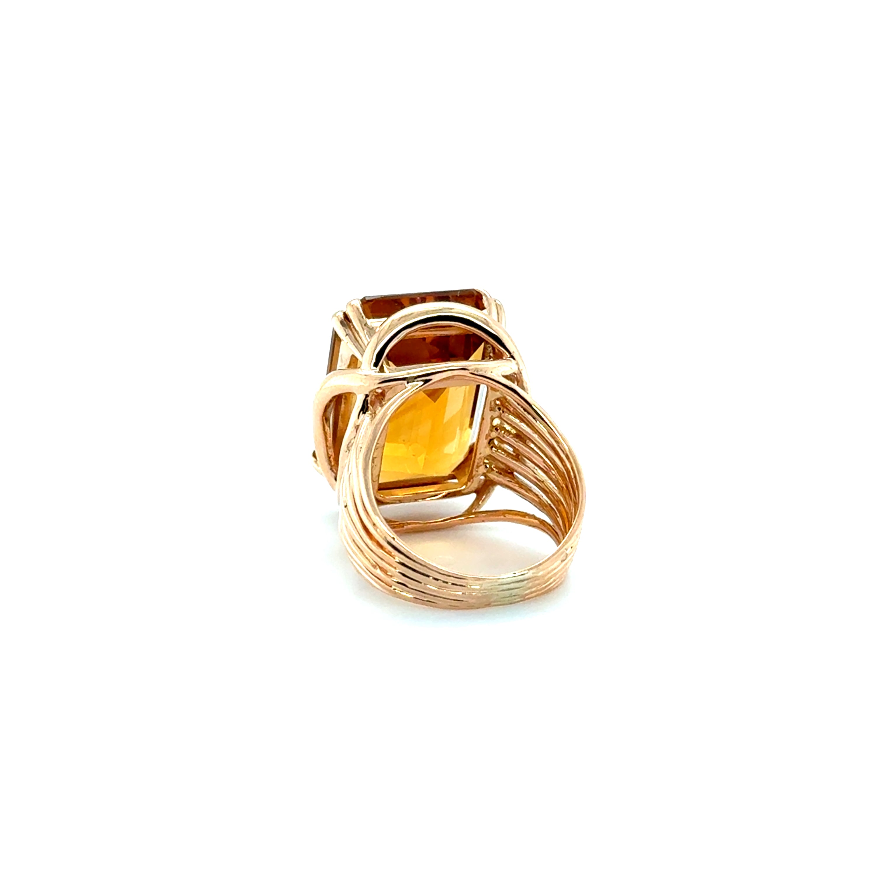 Bague or rose - Quartz fumé
