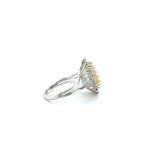 Bague Or blanc - Opale et Diamants