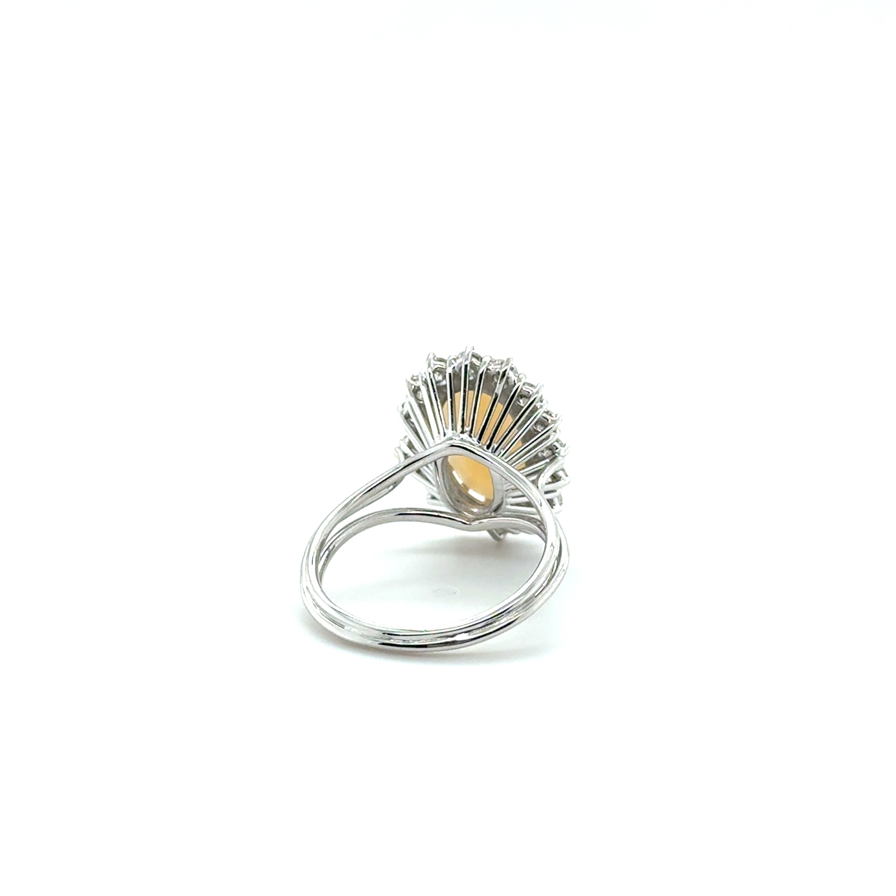 Bague Or blanc - Opale et Diamants