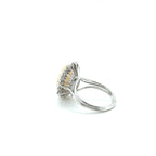 Bague Or blanc - Opale et Diamants