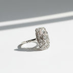 Art déco - Bague Platine et diamants