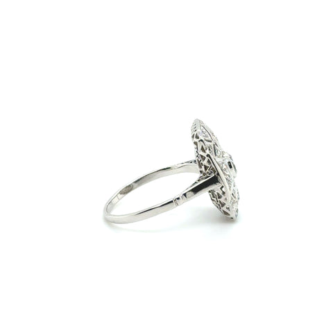 Art déco - Bague Platine et diamants