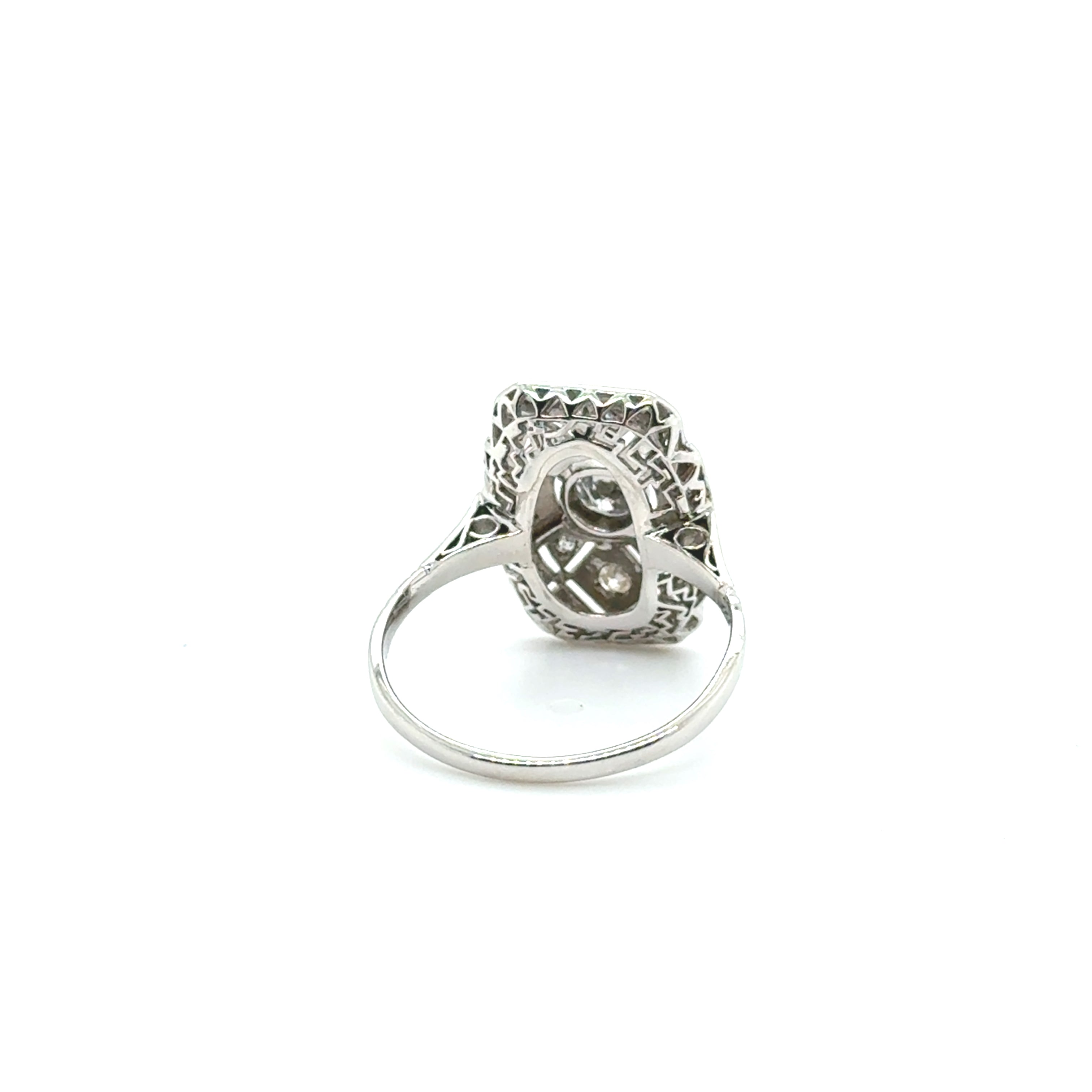 Art déco - Bague Platine et diamants