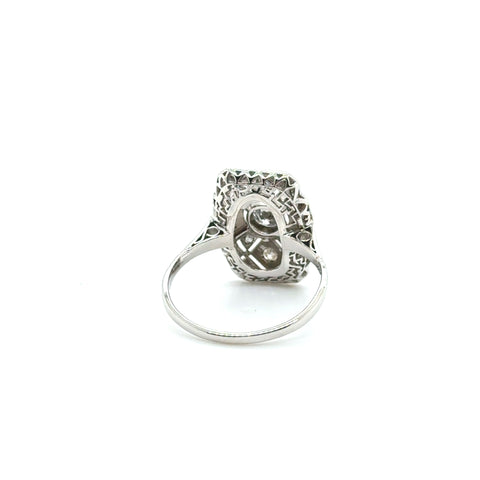 Art déco - Bague Platine et diamants