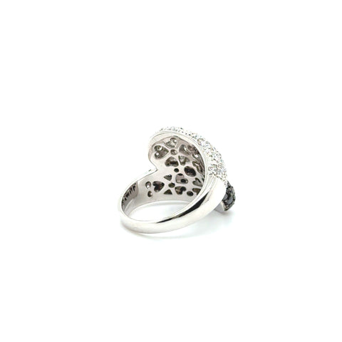 White gold and diamond ring