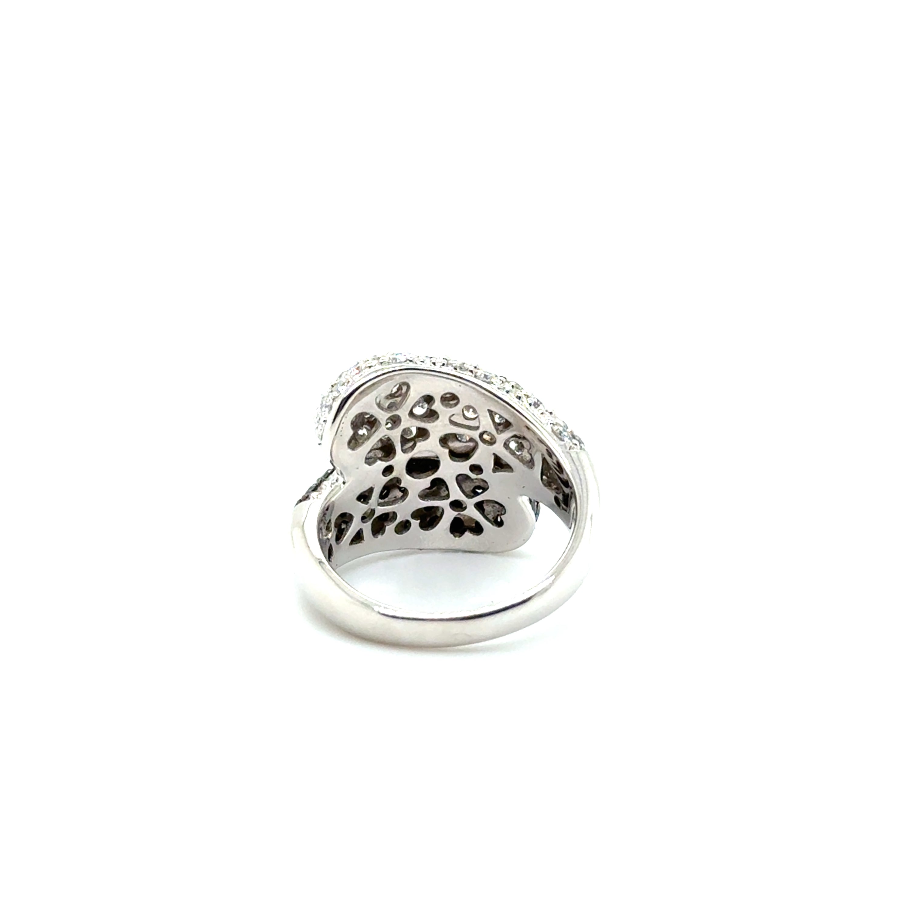 White gold and diamond ring