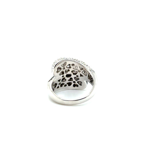 White gold and diamond ring