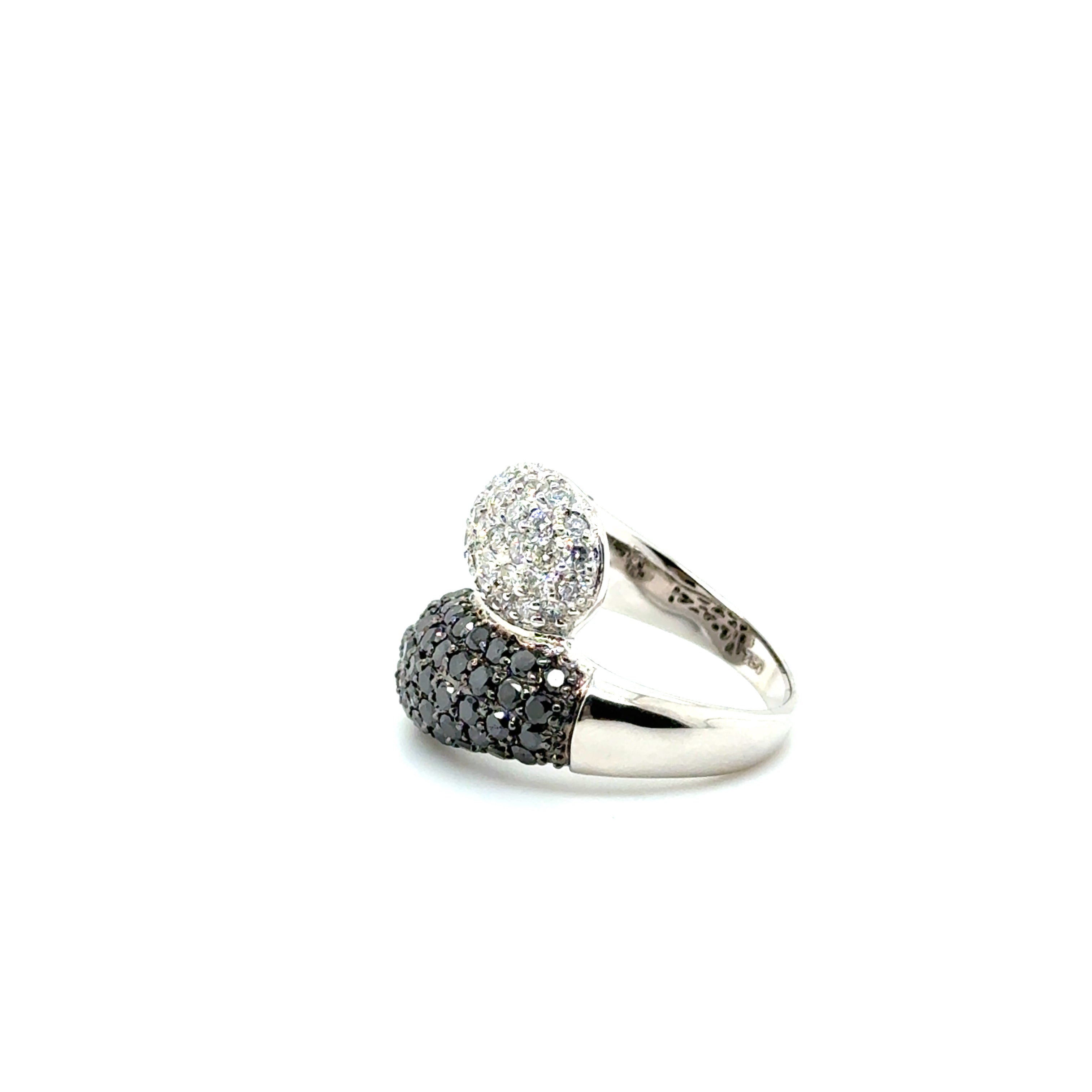 White gold and diamond ring
