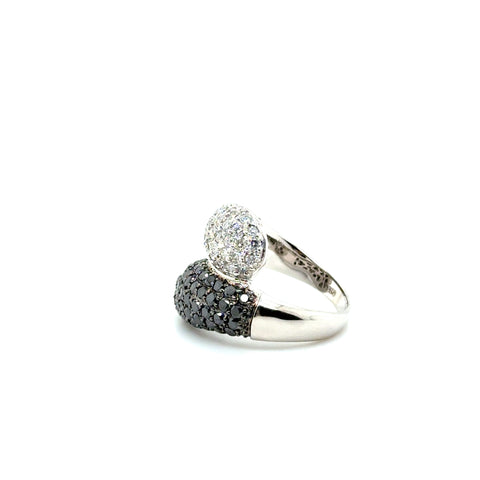 White gold and diamond ring