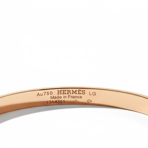 Bracelet Kelly Hermès - Or rose et diamants - Petit Modèle