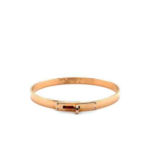 Bracelet Kelly Hermès - Or rose et diamants - Petit Modèle