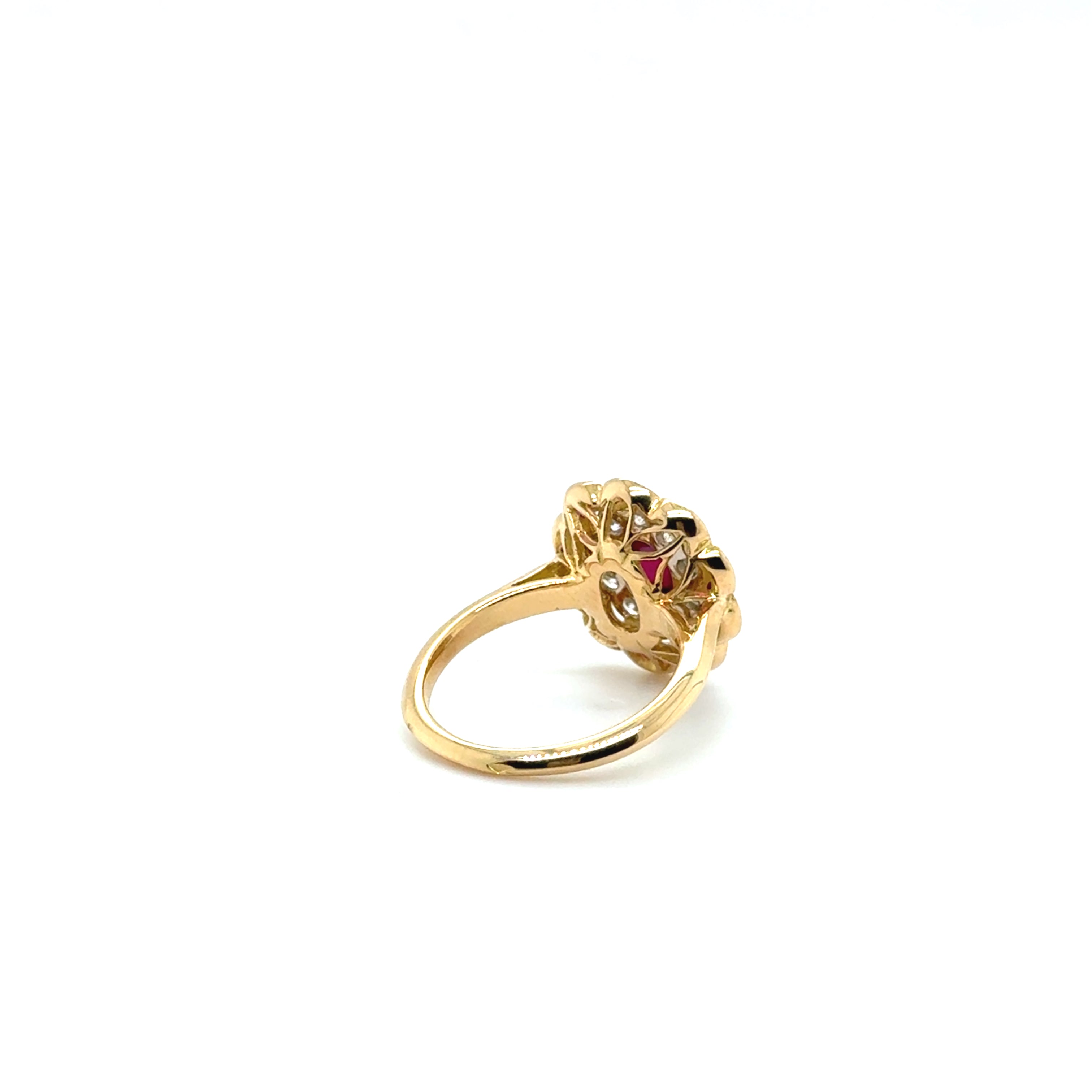 Bague Marguerite - Or jaune - Rubis et diamants