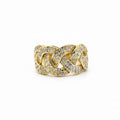 Yellow gold and diamond ring