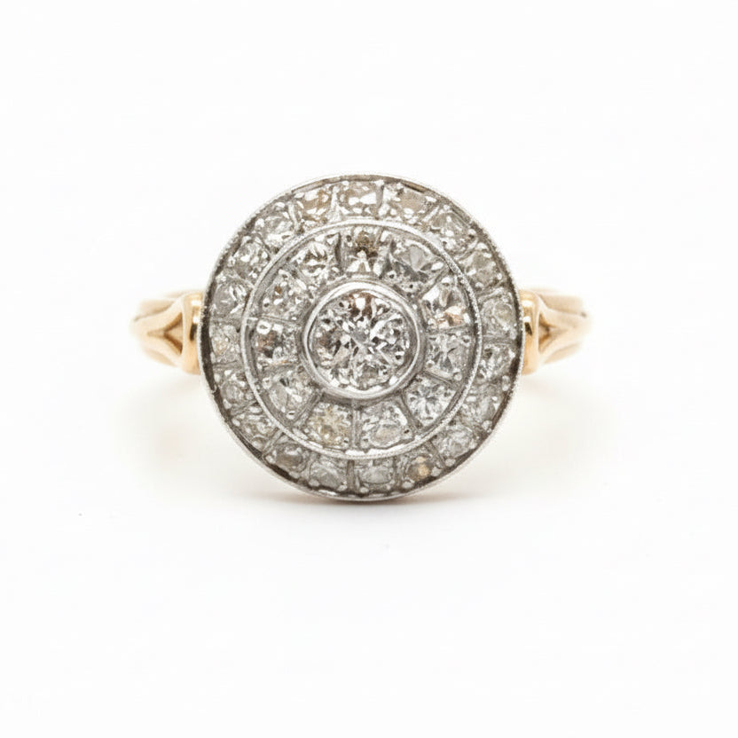 Bague Vintage deux ors - Diamants - 1940