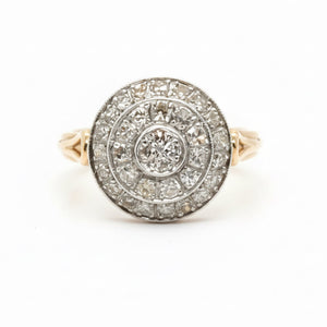 Bague Vintage deux ors - Diamants - 1940
