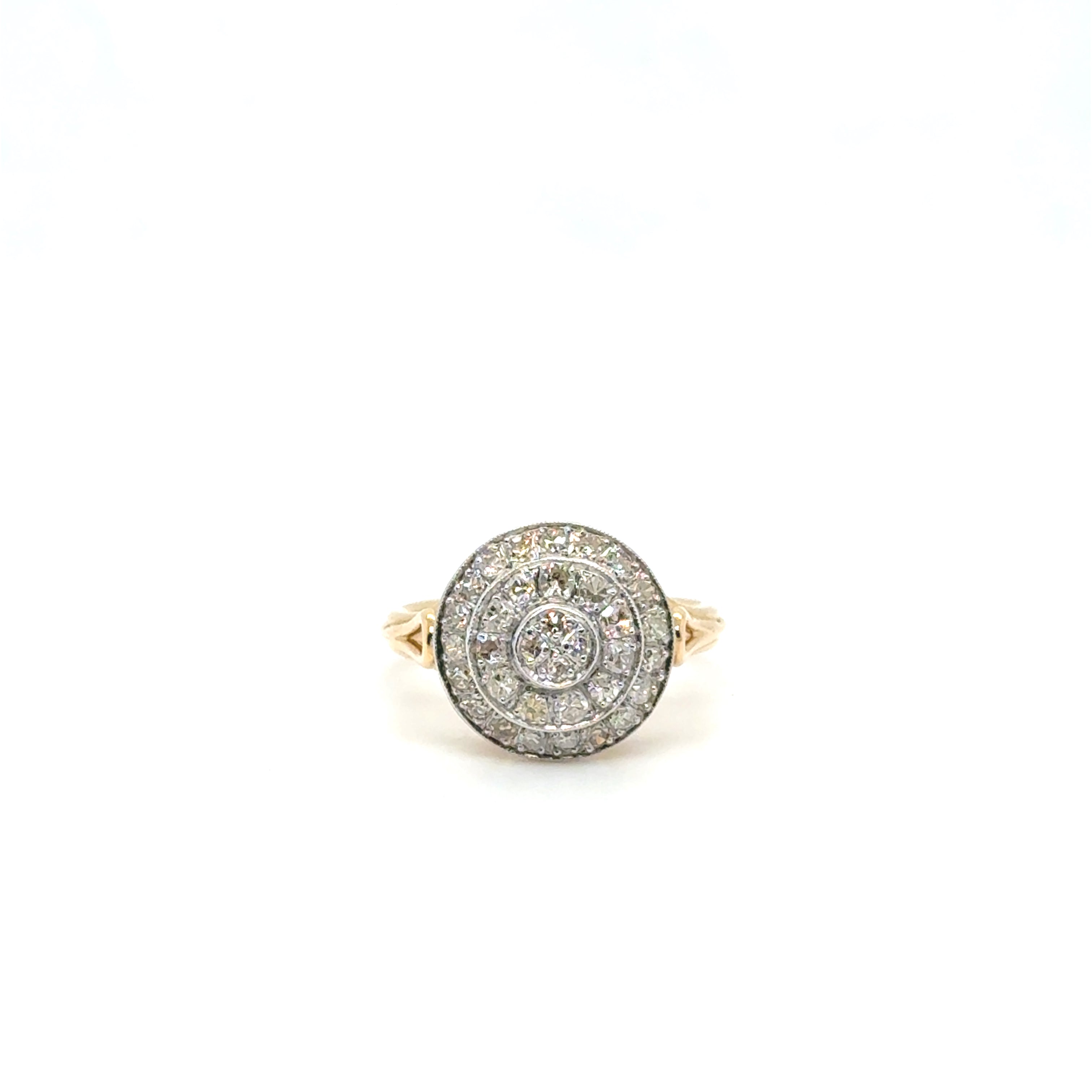 Bague Vintage deux ors - Diamants - 1940