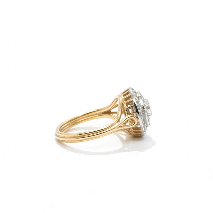 Bague Vintage deux ors - Diamants - 1940