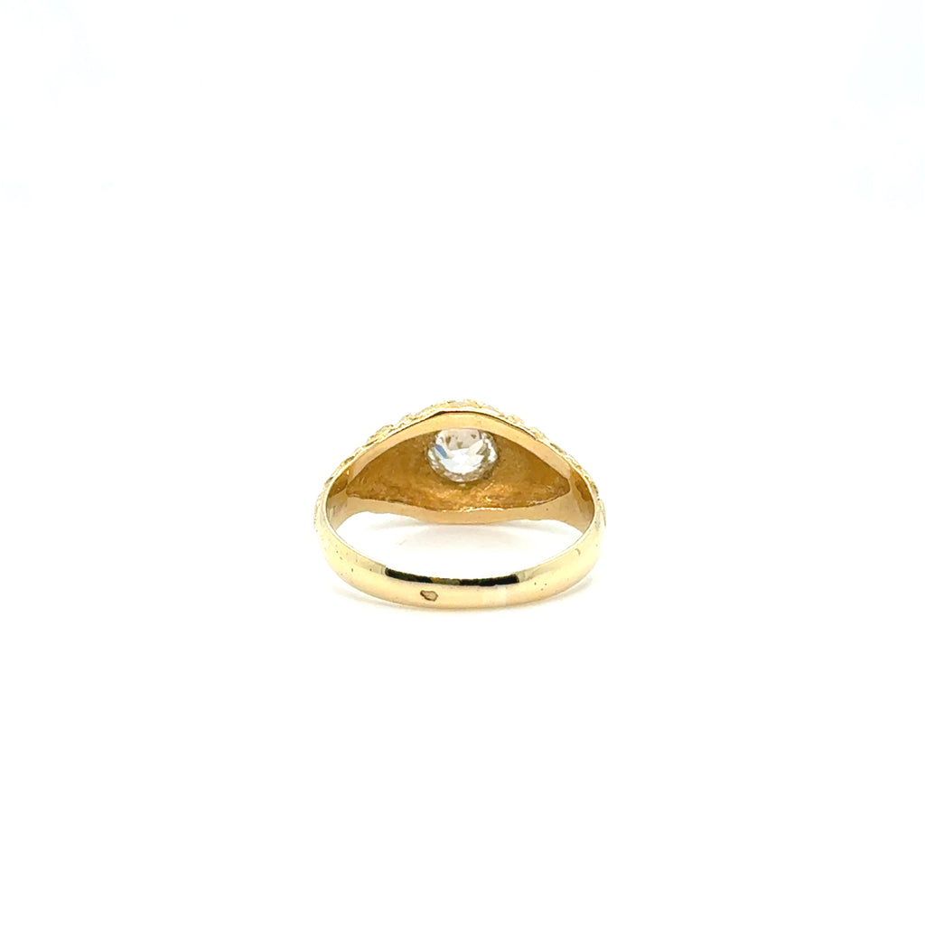 Bague Antique - Or jaune - Diamant 0,60 carat