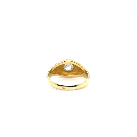 Bague de fiançaille Antique - Or jaune - Diamant 0,60 carat