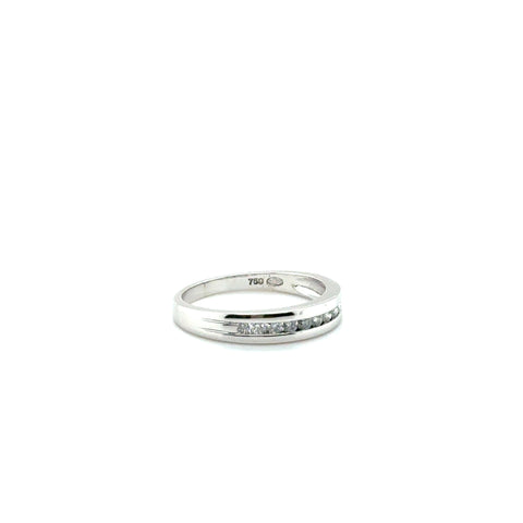 Demi Alliance Or Blanc et Diamants