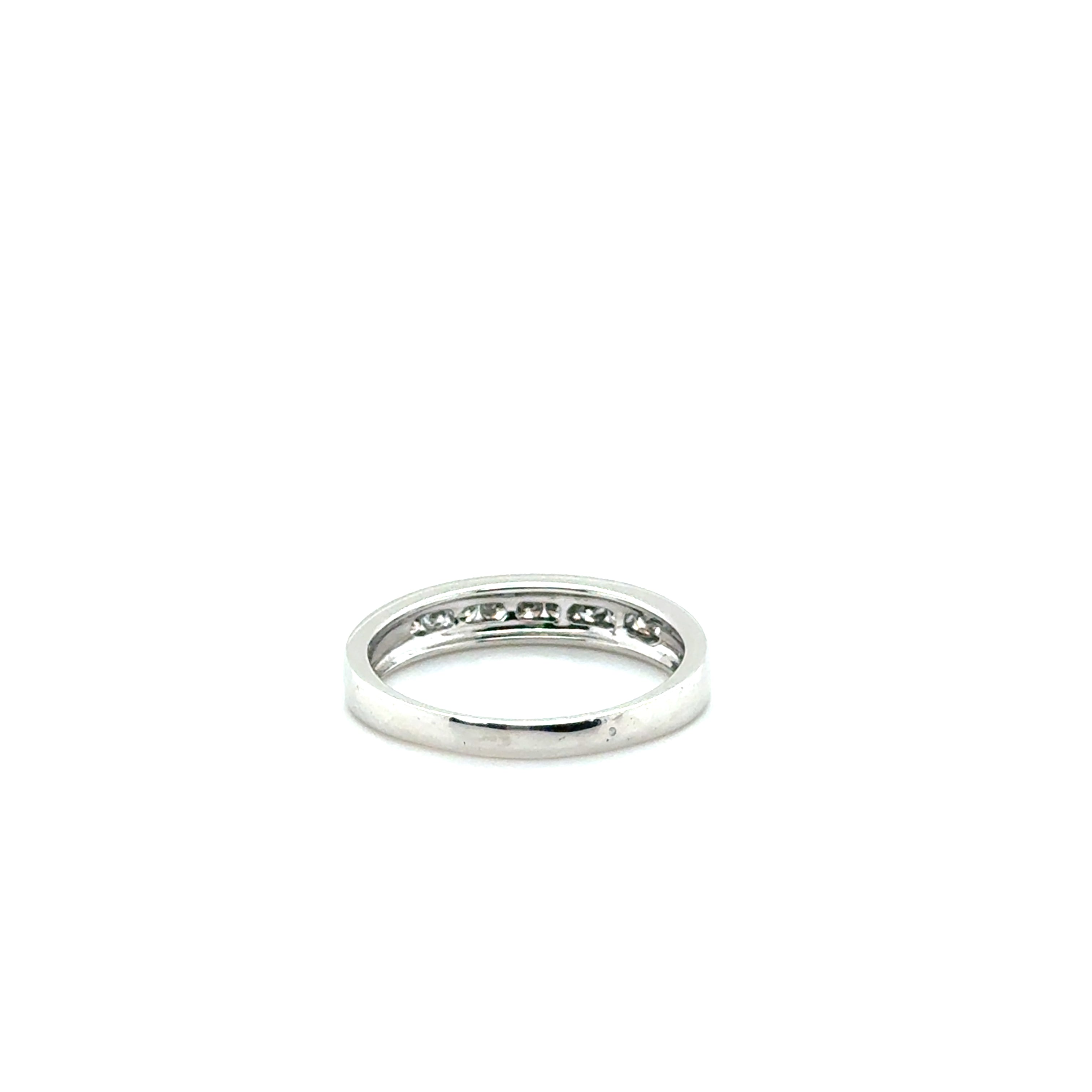 Demi Alliance Or Blanc et Diamants