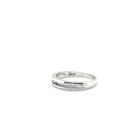 Demi Alliance Or Blanc et Diamants